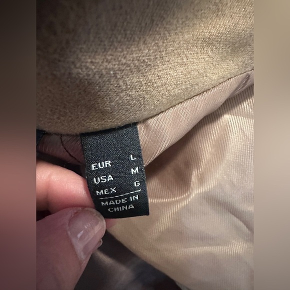 MNG by Mango Women’s L Brown Double-Breasted Military Trench Coat Jacket Chic - Picture 10 of 11